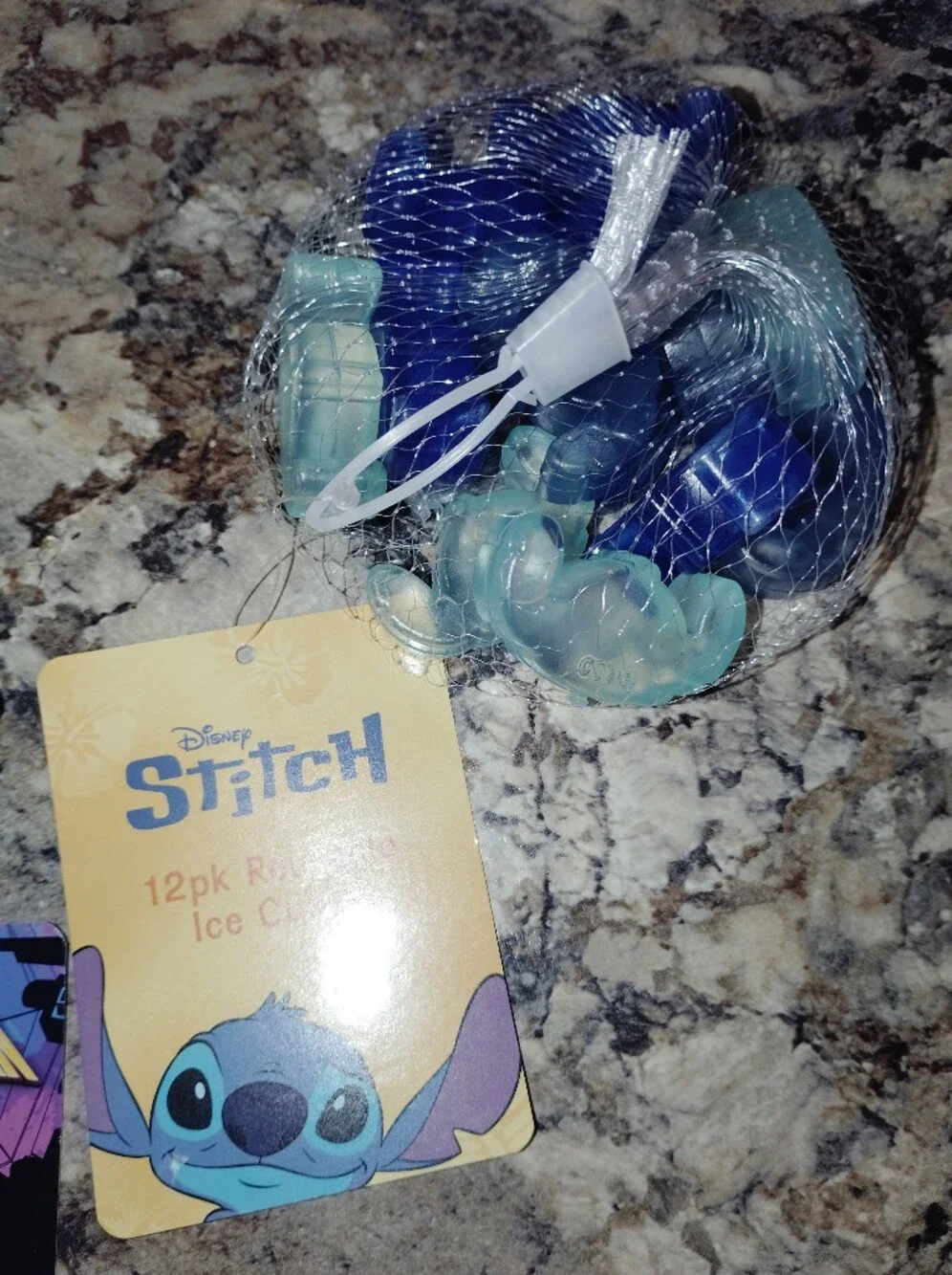 Disney stitch 12 pack reusable ice cubes and marble Spider-Man 12 pack reusable